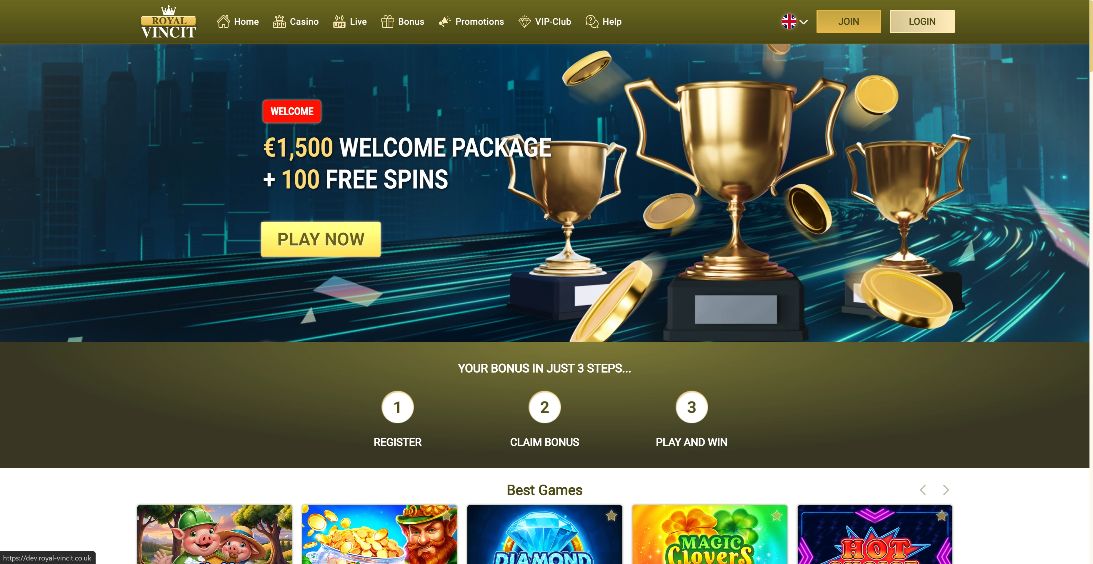 Royal Vincit Casino Tablet App Preview